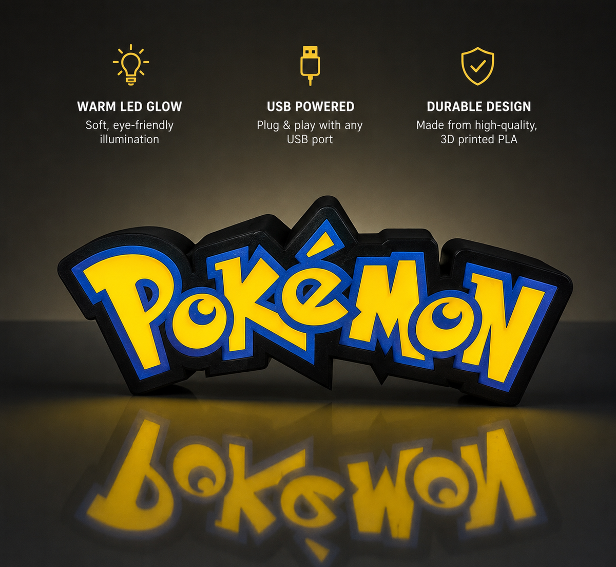 Pokémon Logo Lightbox Sign - LED Display - Fan Art
