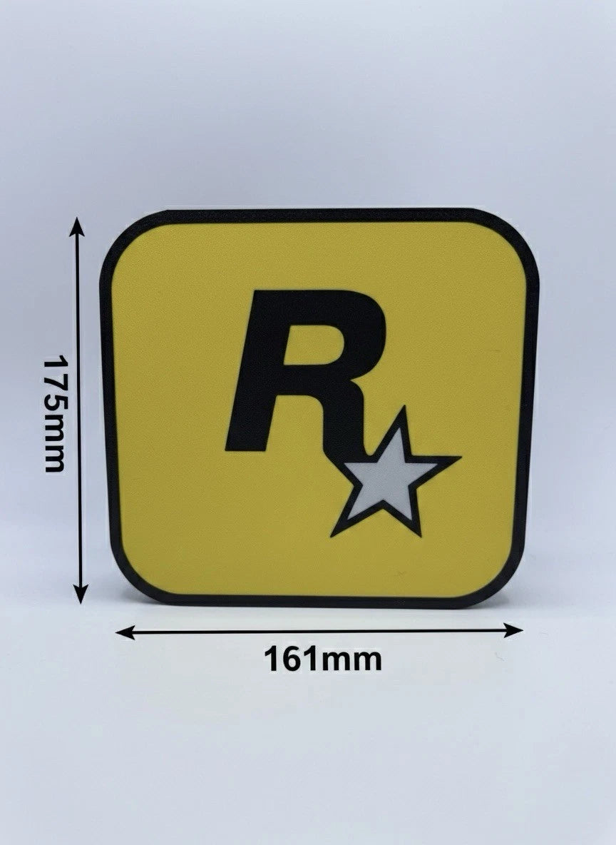 Rockstar Games LED Light Box – Premium Gaming Decor