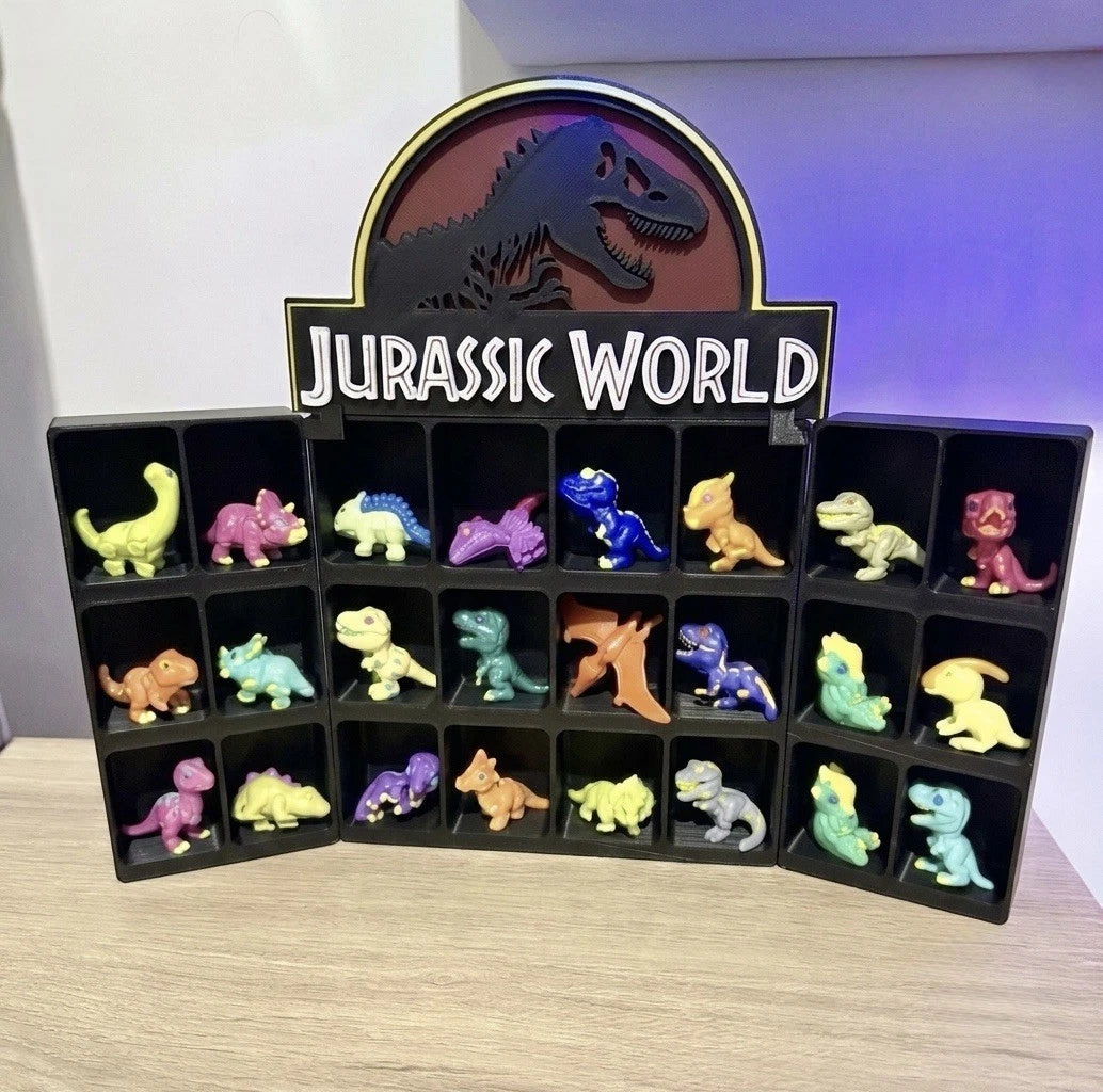 Jurassic World Kinder Joy Figure Display Stand Holder Shelf - Holds 24 Figures