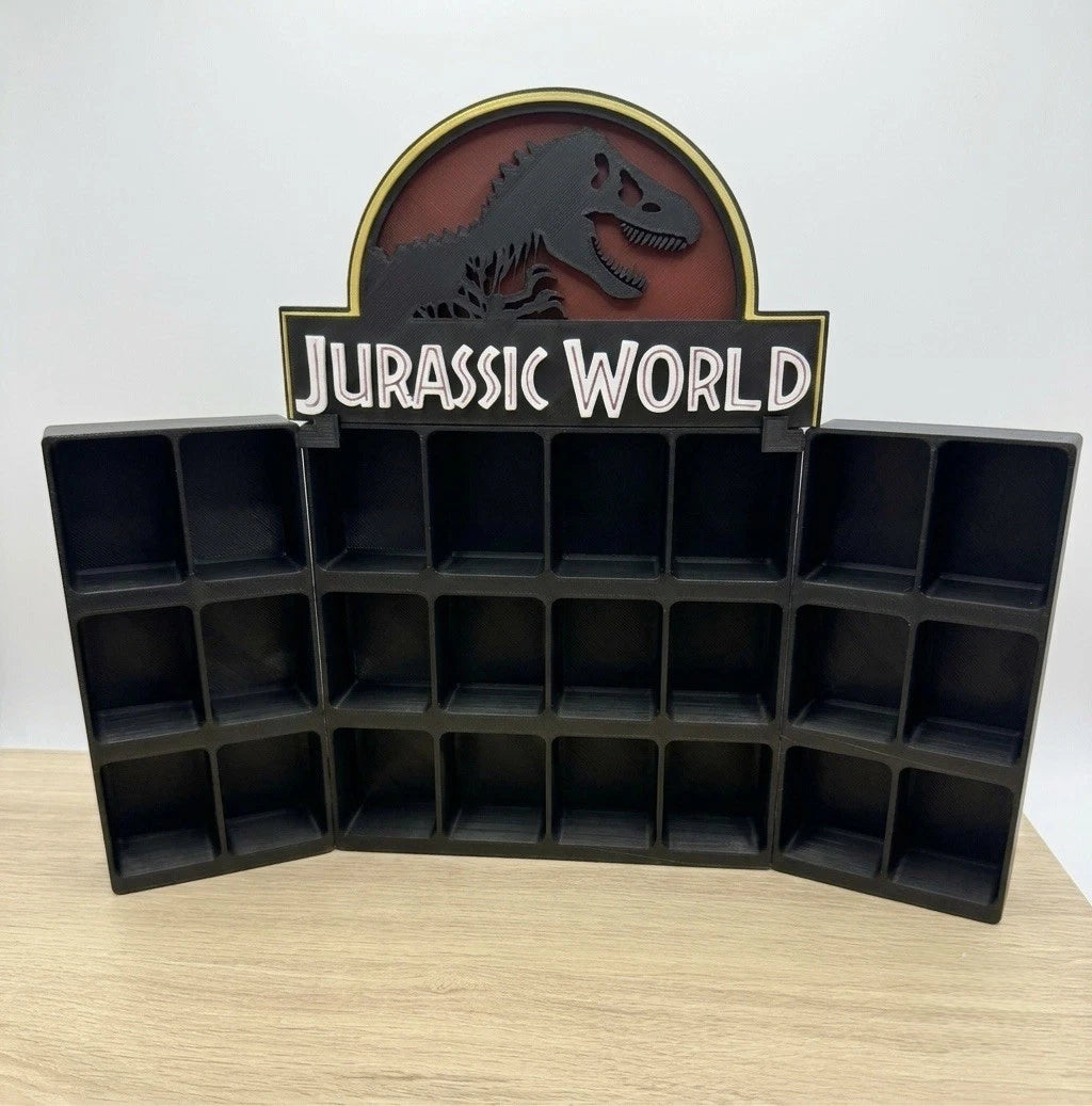 Jurassic World Kinder Joy Figure Display Stand Holder Shelf - Holds 24 Figures