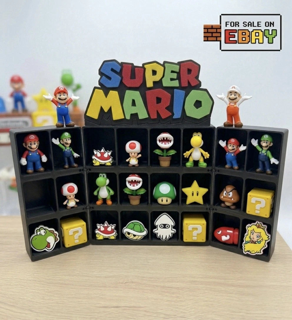 Super Mario Kinder Joy Figure Display Stand – Premium 3D Printed Collector Display